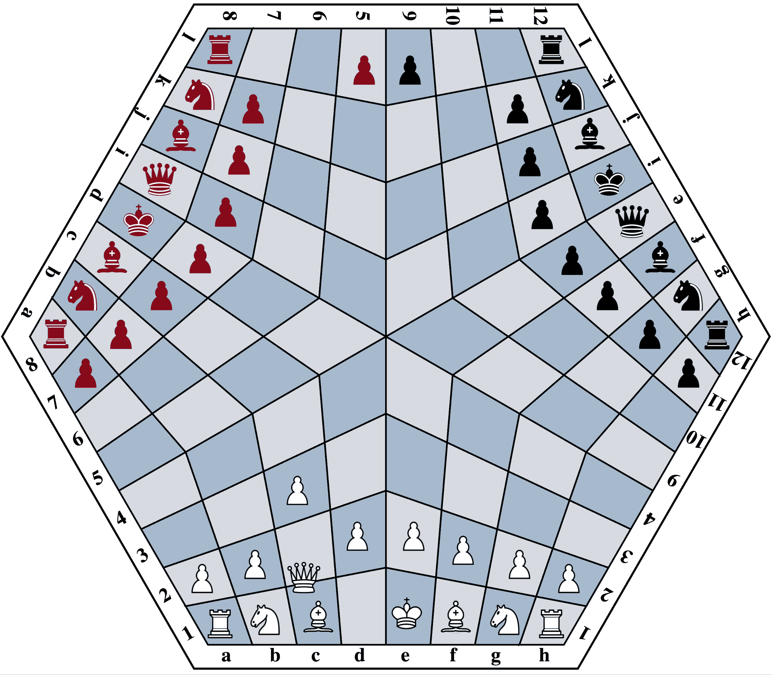 Three-man chess: crazy game as the name implies